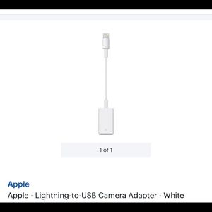 Apple Lightning-to-USB Camera Adapter - White